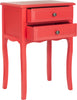 Safavieh Lori End Table With Storage Drawers Hot Red Furniture 