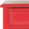 Safavieh Lori End Table With Storage Drawers Hot Red Furniture 