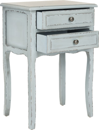 Safavieh Lori End Table With Storage Drawers Slate Green Furniture 