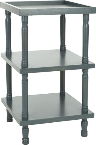 Safavieh Esmeralda 3 Tier Side Table Steel Teal Furniture 