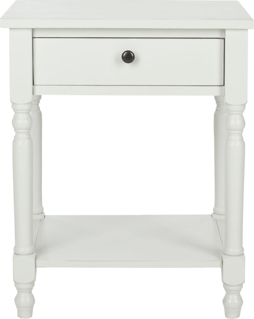 Safavieh Tami Accent Table With Storage Drawer Shady White Furniture main image