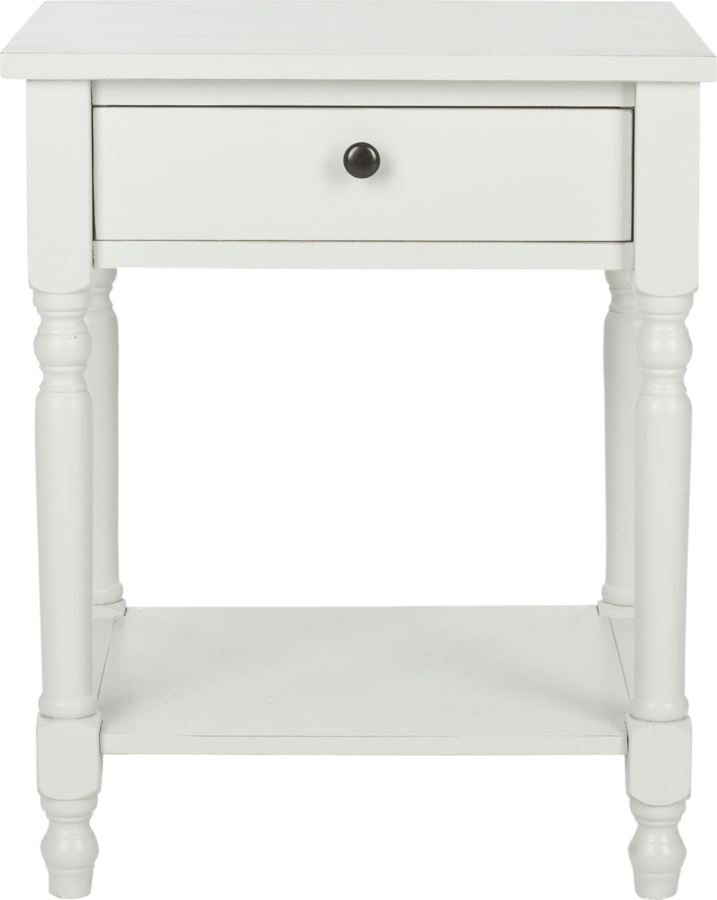 Safavieh Tami Accent Table With Storage Drawer Shady White Furniture main image