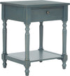Safavieh Tami Accent Table With Storage Drawer Steel Teal Furniture 