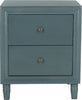 Safavieh Blaise Accent Stand With Storage Drawers Steel Teal Furniture main image