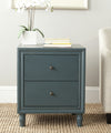 Safavieh Blaise Accent Stand With Storage Drawers Steel Teal Furniture  Feature
