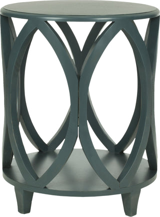 Safavieh Janika Round Accent Table Steel Teal Furniture main image