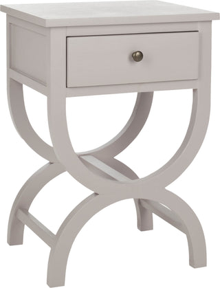 Safavieh Maxine Accent Table With Storage Drawer Quartz Grey Furniture 