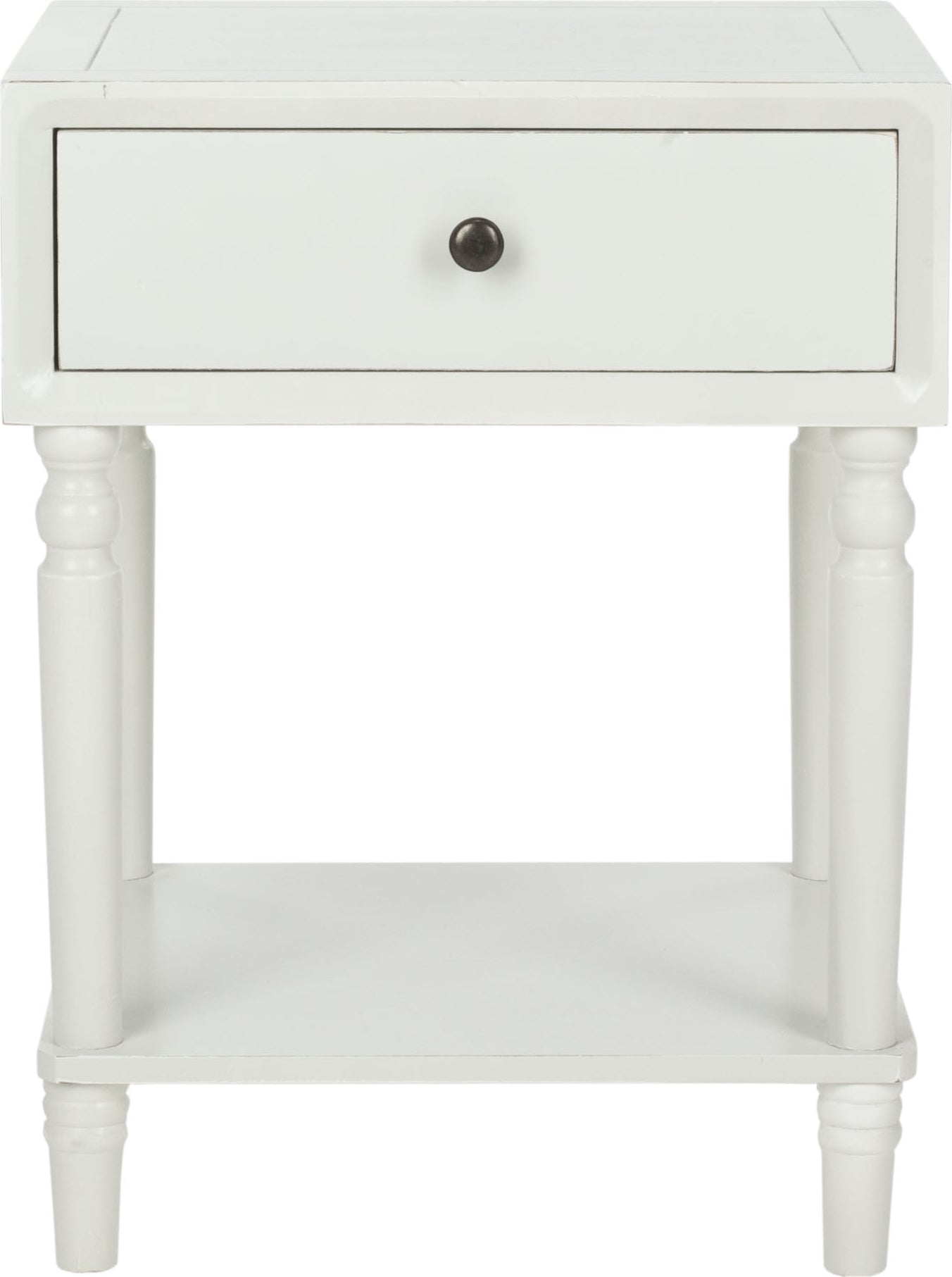 Safavieh Siobhan Accent Table With Storage Drawer Shady White Furniture main image