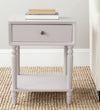 Safavieh Siobhan Accent Table With Storage Drawer Quartz Grey Furniture  Feature