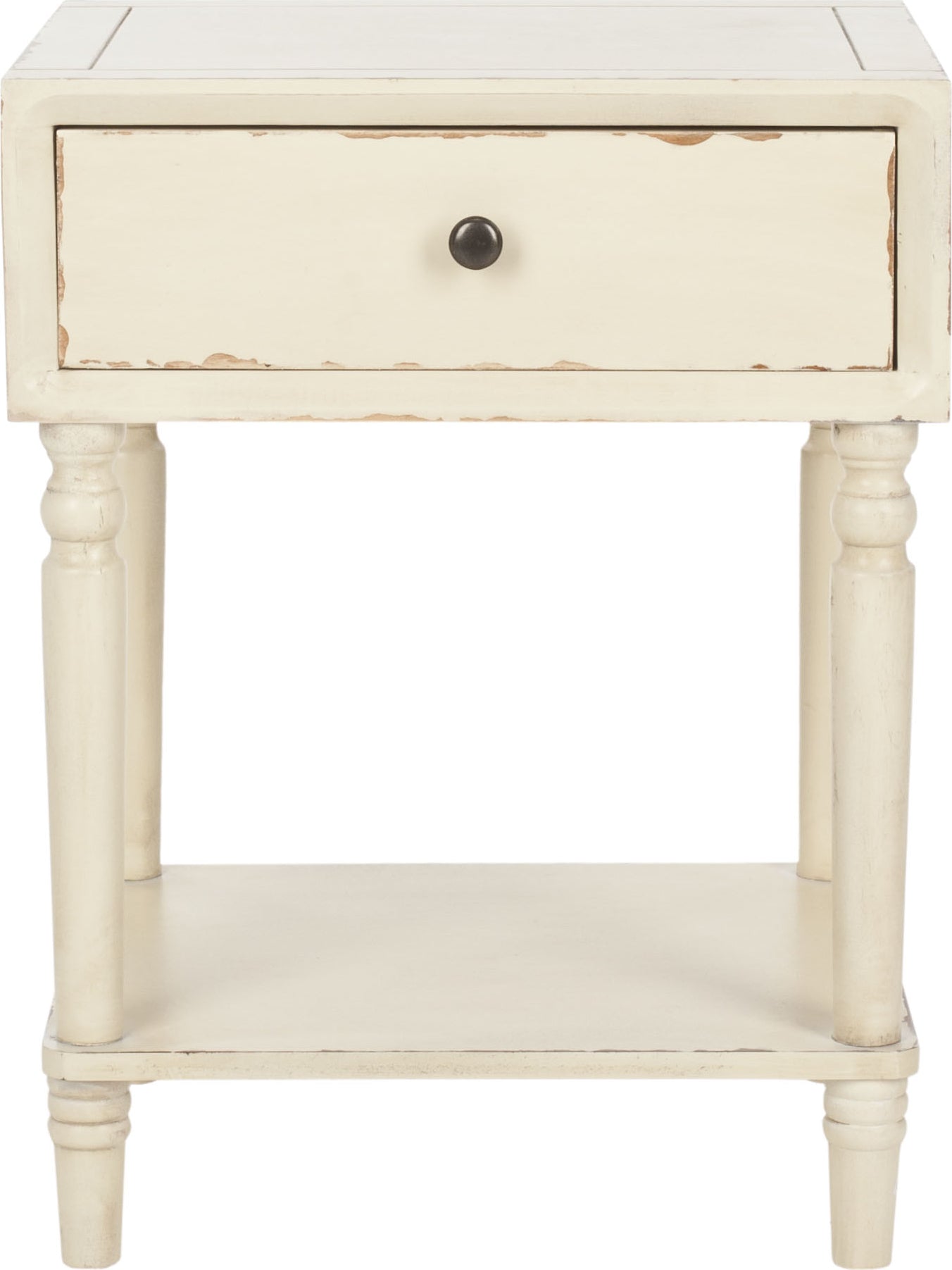 Safavieh Siobhan Accent Table With Storage Drawer Vintage Cream Furniture main image