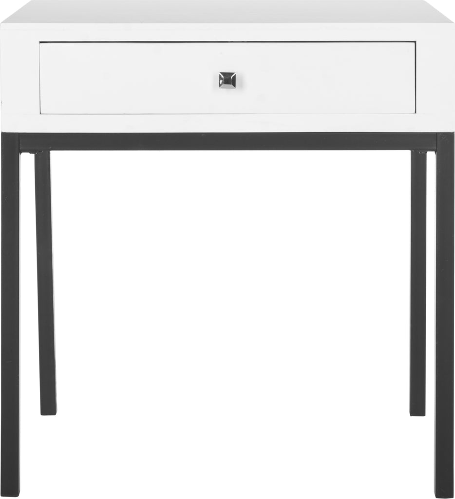 Safavieh Adena End Table With Storage Drawer White Furniture main image