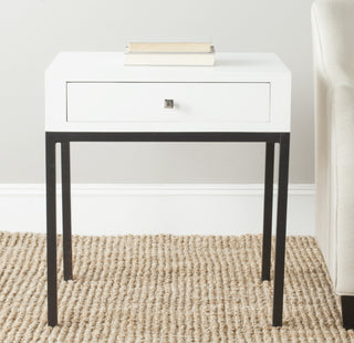 Safavieh Adena End Table With Storage Drawer White Furniture 