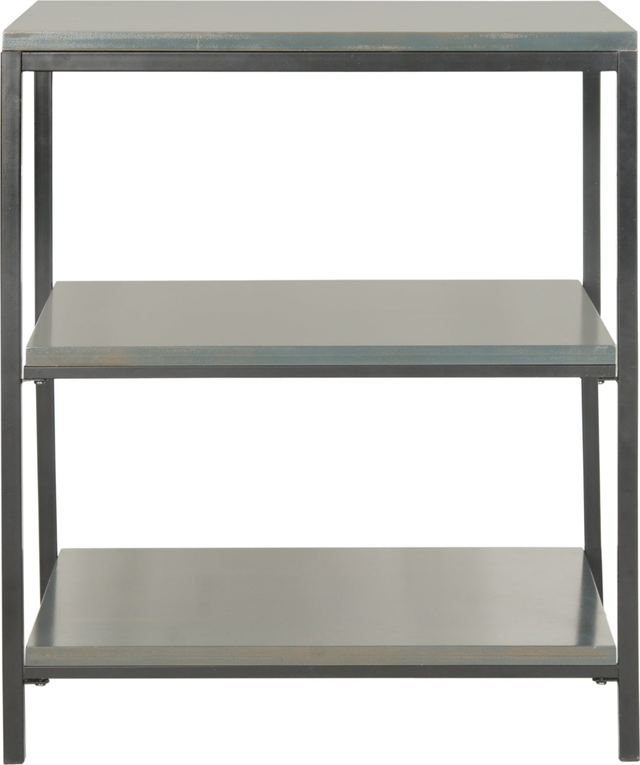 Safavieh Zeke 3 Tier Shelf Unit Steel Teal Furniture main image