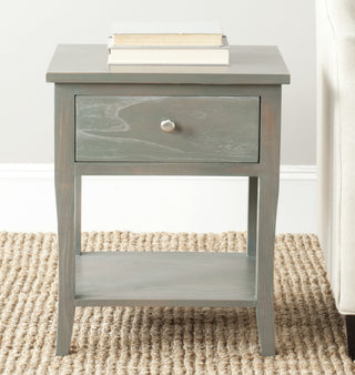 Safavieh Coby End Table With Storage Drawer French Grey Furniture  Feature