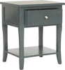 Safavieh Coby End Table With Storage Drawer Steel Teal Furniture 