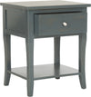 Safavieh Coby End Table With Storage Drawer Steel Teal Furniture 