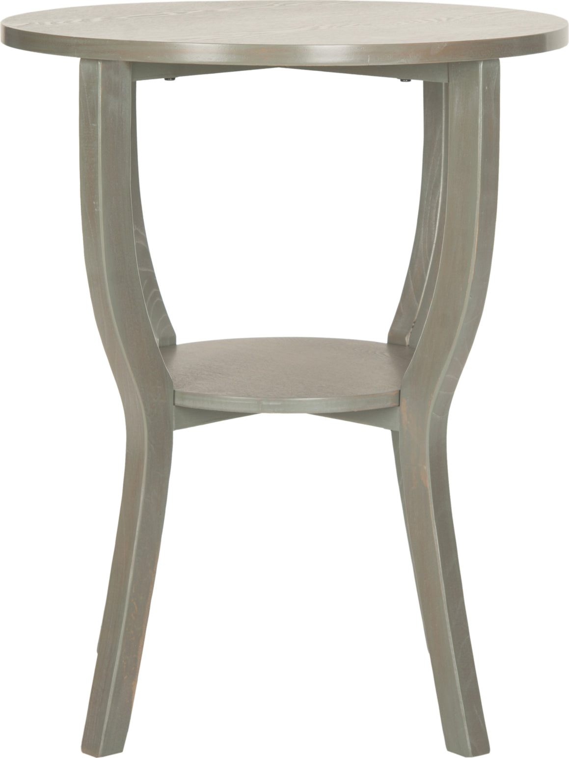 Safavieh Rhodes Round Pedestal Accent Table French Grey Furniture main image