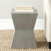 Safavieh Lotem Curved Square Top Accent Table French Grey Furniture  Feature