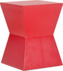 Safavieh Lotem Curved Square Top Accent Table Hot Red Furniture 