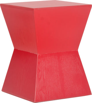 Safavieh Lotem Curved Square Top Accent Table Hot Red Furniture 