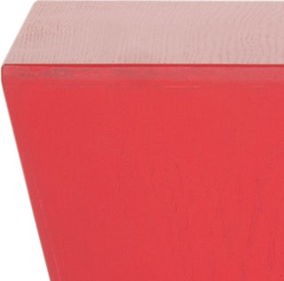 Safavieh Lotem Curved Square Top Accent Table Hot Red Furniture 