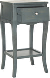 Safavieh Thelma End Table With Storage Drawer Steel Teal Furniture 