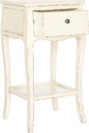 Safavieh Thelma End Table With Storage Drawer Vintage Cream Furniture 