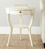 Safavieh Kendra Round Pedestal End Table With Drawer Vintage Cream Furniture  Feature