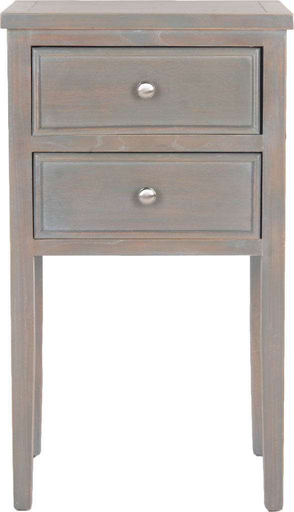 Safavieh Toby End Table With Storage Drawers French Grey Furniture main image