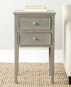 Safavieh Toby End Table With Storage Drawers French Grey Furniture  Feature