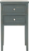 Safavieh Toby End Table With Storage Drawers Steel Teal Furniture main image