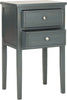 Safavieh Toby End Table With Storage Drawers Steel Teal Furniture 