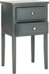 Safavieh Toby End Table With Storage Drawers Steel Teal Furniture 