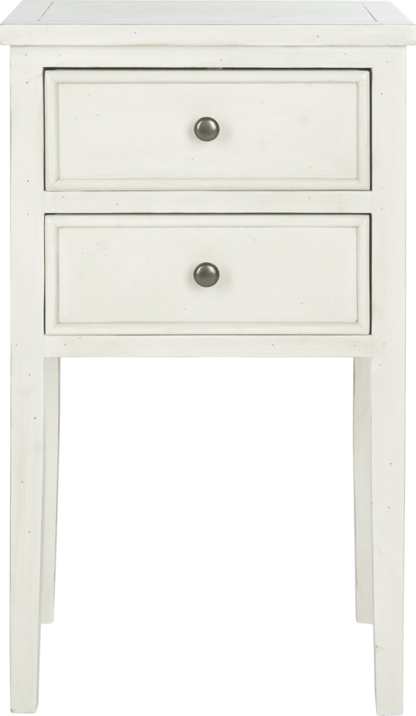 Safavieh Toby End Table With Storage Drawers White Furniture main image