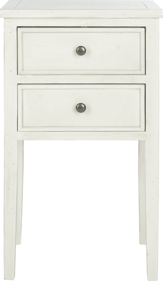 Safavieh Toby End Table With Storage Drawers White Furniture main image