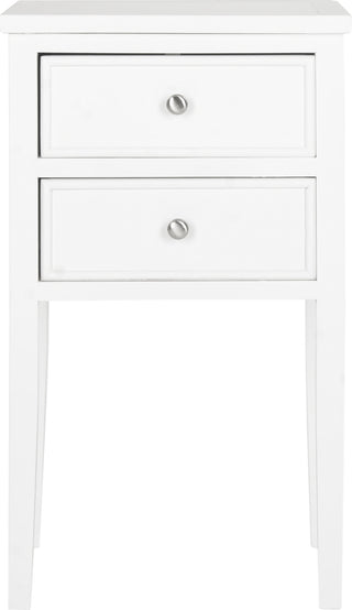 Safavieh Toby End Table With Storage Drawers White Furniture main image