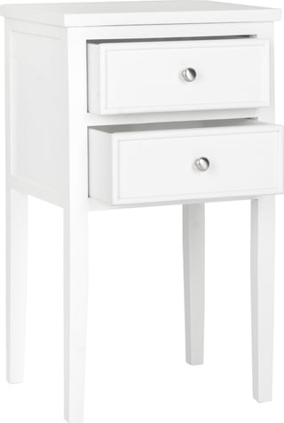 Safavieh Toby End Table With Storage Drawers White Furniture 