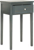 Safavieh Abel End Table With Storage Drawer Steel Teal Furniture 