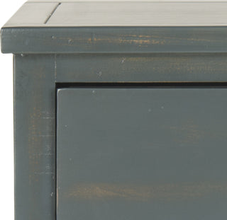 Safavieh Abel End Table With Storage Drawer Steel Teal Furniture 