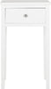 Safavieh Abel End Table With Storage Drawer White Furniture main image