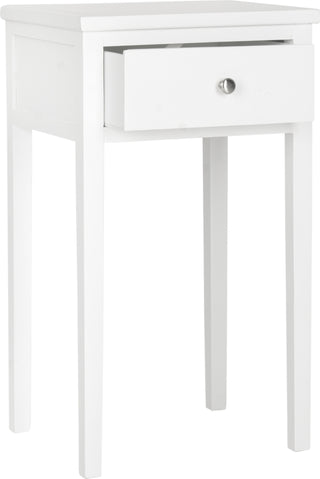 Safavieh Abel End Table With Storage Drawer White Furniture 