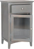 Safavieh Ziva One Drawer End Table With Glass Cabinet French Grey Furniture 
