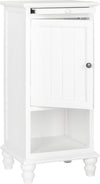 Safavieh Jezabel One Cabinet End Table With Pull Out Tray White Furniture 