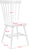 Safavieh Parker 17''H Spindle Dining Chair (SET Of 2) White Furniture 