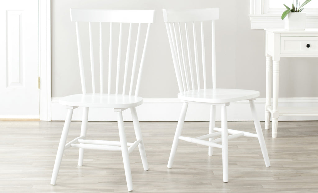 Safavieh Parker Spindle Dining Chair (SET Of 2) White  Feature