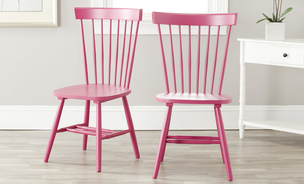 Safavieh Parker Spindle Dining Chair (SET Of 2) Raspberry  Feature