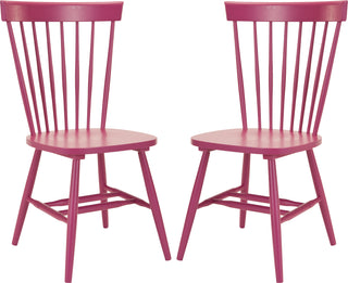 Safavieh Parker 17''H Spindle Dining Chair (SET Of 2) Raspberry Furniture 