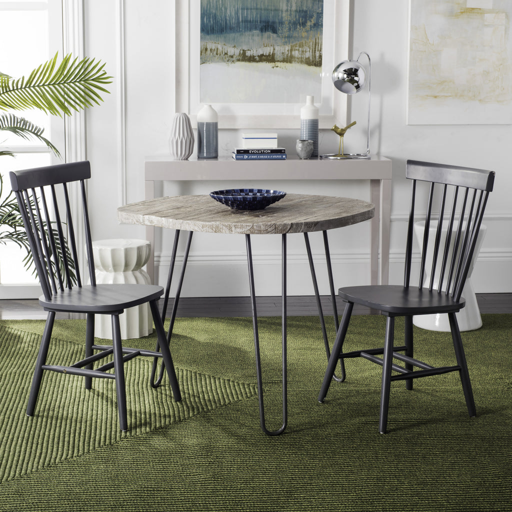 Safavieh Parker Spindle Dining Chair (SET Of 2) Charcoal Grey