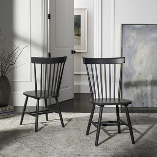 Safavieh Parker 17''H Spindle Dining Chair (SET Of 2) Charcoal Grey Furniture 