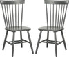 Safavieh Parker 17''H Spindle Dining Chair (SET Of 2) Charcoal Grey Furniture 